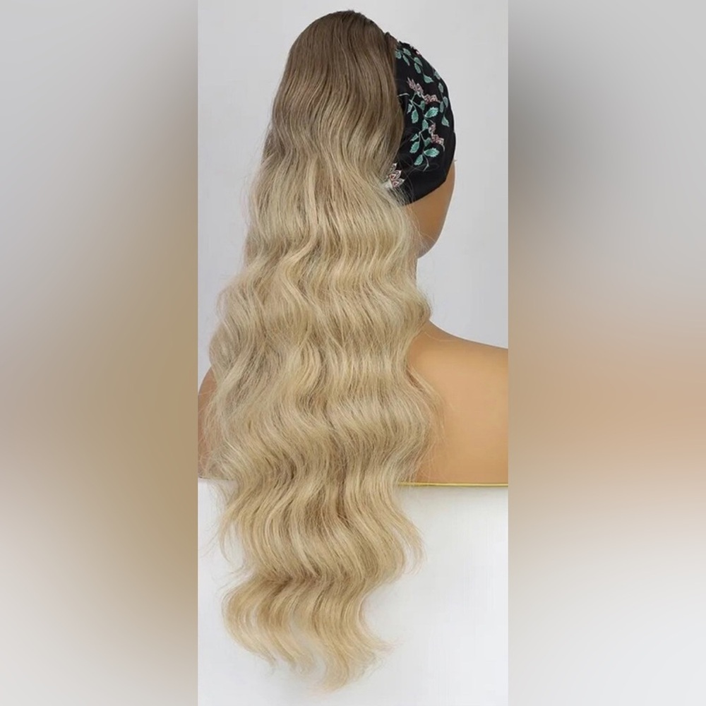 Ombre Wavy Real Looking Faux Pony Tail
